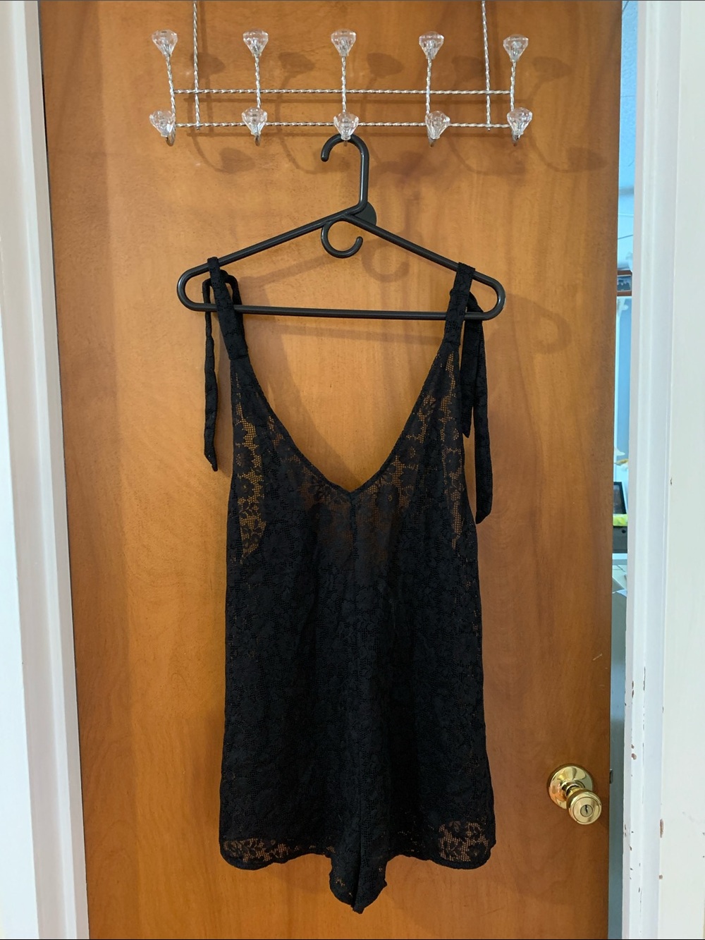 Victoria’s Secret Sheer Lace Coverup Romper - Black